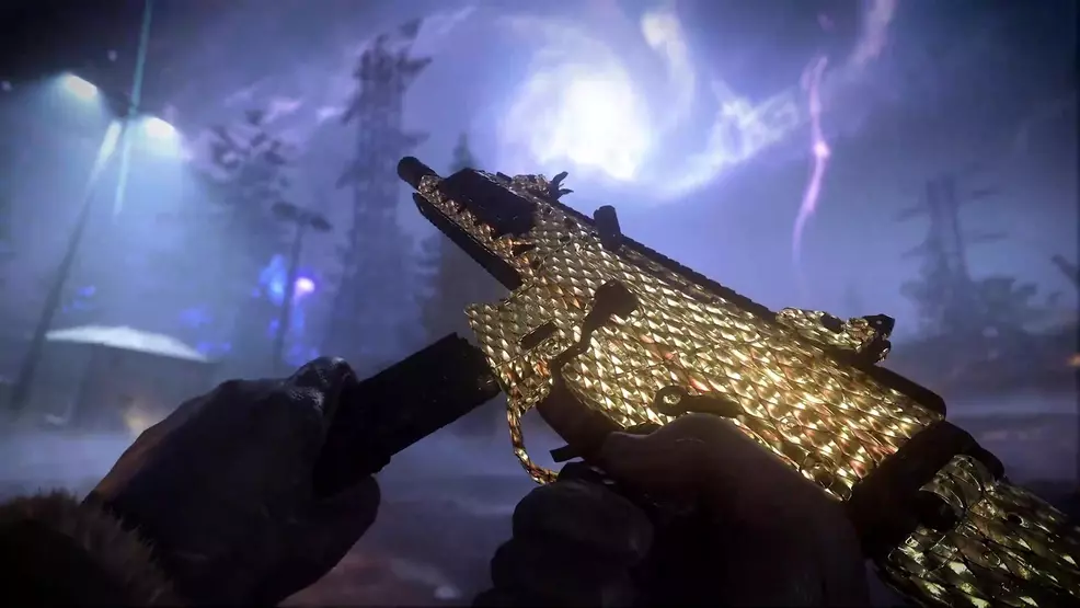 BO7 Zombies camo - Golden Dragon: gold scales with burnished highlights