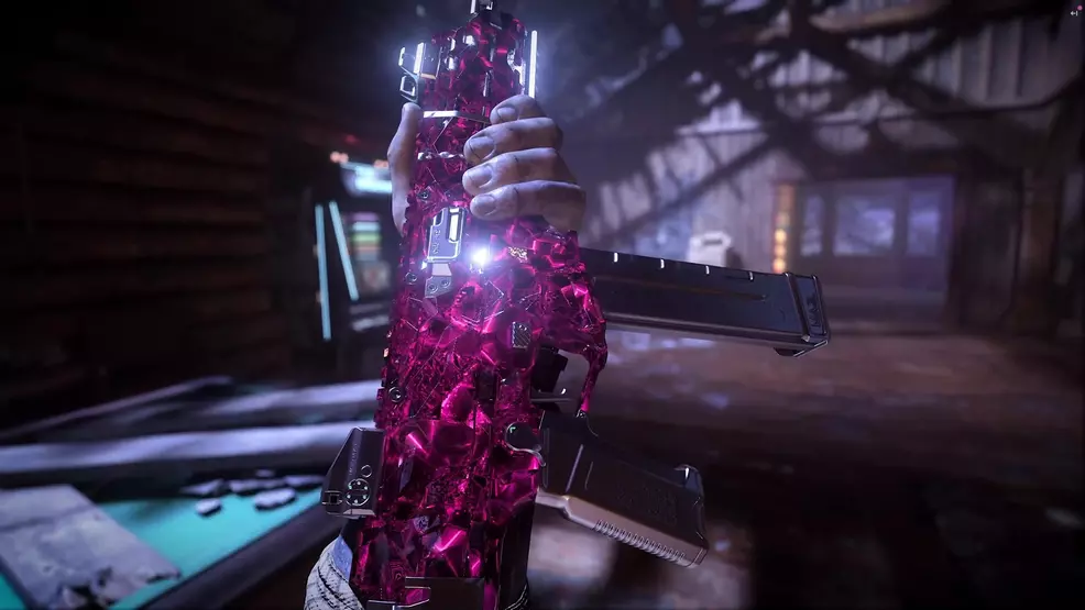 BO7 Zombies camo - Bloodstone: deep purple gemstone energy core