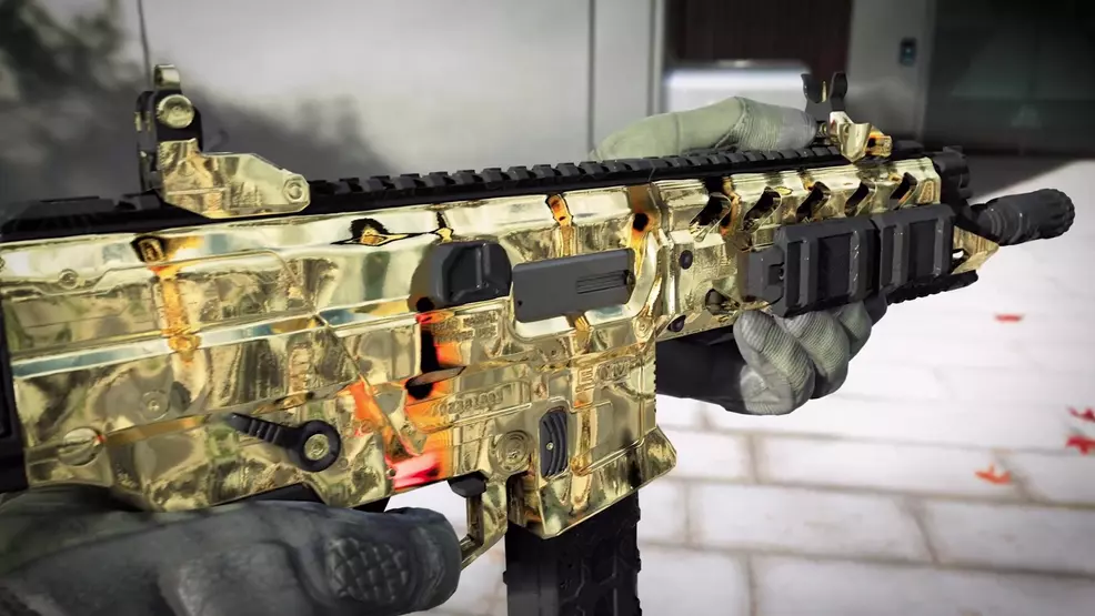 Black Ops 7 Molten Gold campaign mastery camo preview on rifle